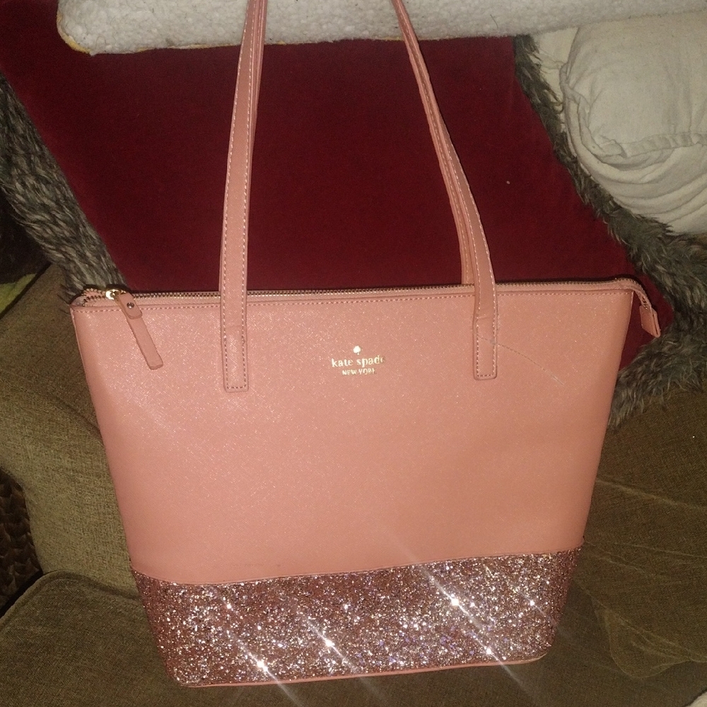Kate Spade Blush and Glitter Tote